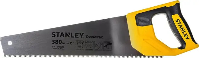 Stanley Tradecut ножовка по дереву с закаленным зубом (380 мм) 11 зубьев