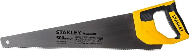 Stanley Tradecut ножовка по дереву с закаленным зубом (500 мм) 11 зубьев