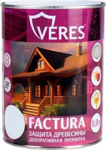 Veres Factura пропитка декоративная для защиты древесины (800 мл) красное дерево