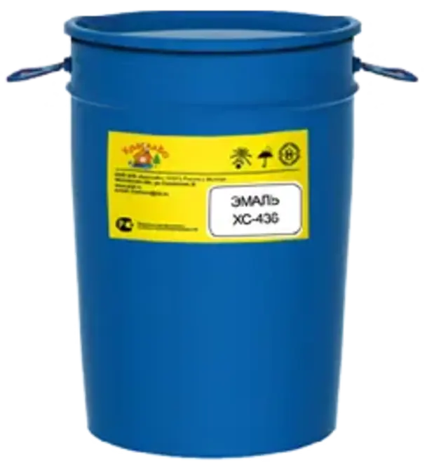КраскаВо ХС-436 эмаль (комплект 20.4 кг (20 кг (эмаль) + 400 г (растворитель) синяя