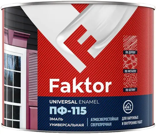 Фактор ПФ-115 эмаль универсальная (1.9 кг) белая