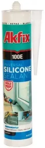 Akfix 100E герметик силиконовый универсальный (280 мл) белый