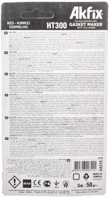 Akfix HT300 герметик силиконовый термостойкий (50 мл)