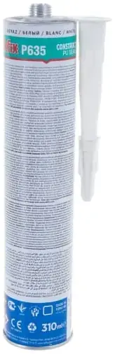 Akfix P635 герметик полиуретановый строительный (310 мл) белый