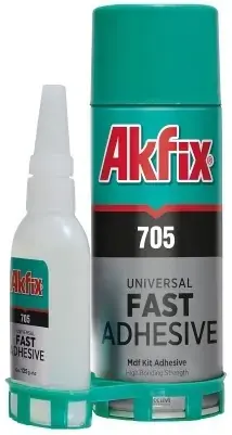 Akfix 705 экспресс клей активаторного типа (100 г (клей 100 г + аэрозоль активатор 400 мл)