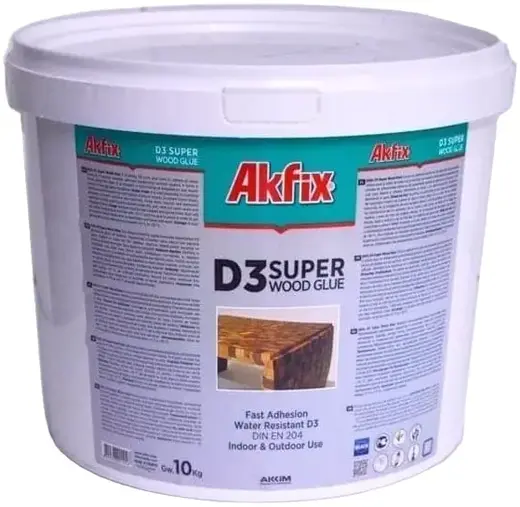 Akfix D3 клей ПВА для дерева (10 кг)