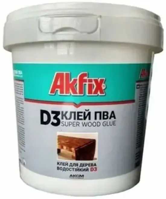 Akfix D3 клей ПВА для дерева (500 г)