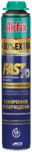 Akfix Fast 70 Fast Curing монтажная пена полиуретановая профессиональная (1000 г)