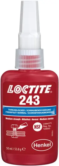 Локтайт 243 резьбовой фиксатор средней прочности (50 мл Ирландия)