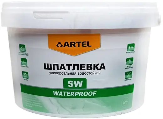 Артель SW Waterproof шпатлевка универсальная водостойкая (25 кг) белая