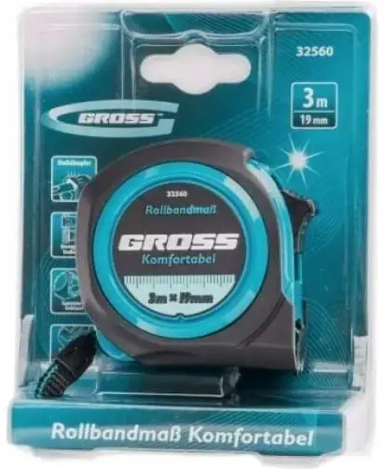 Gross Komfortabel рулетка (3 м*19 мм)
