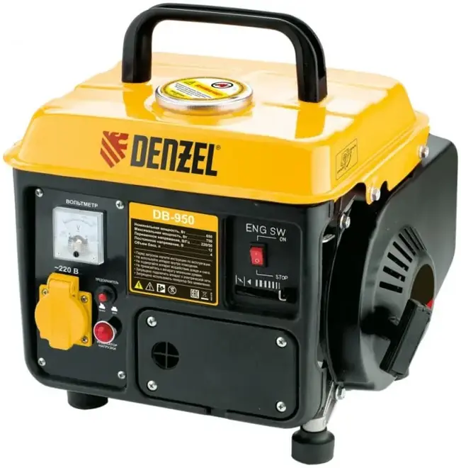Denzel DB950 генератор бензиновый (650/750 Вт)