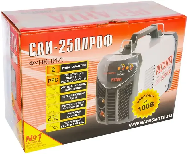 Ресанта САИ 250 ПРОФ сварочный аппарат инверторный (4800 Вт)
