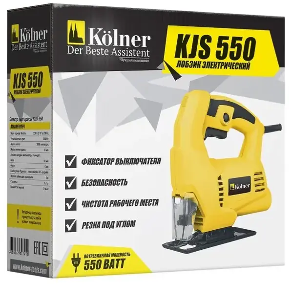 Kolner KJS 550 лобзик электрический (550 Вт, 220 В, 3000 ход/мин) №8031200166