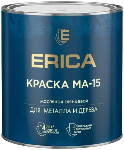 Erica МА-15 краска масляная для металла и дерева (2.6 кг) желтая
