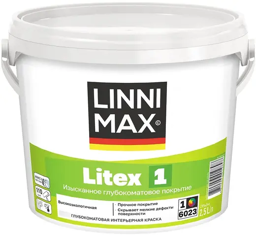 Linnimax Litex 1 краска интерьерная глубокоматовая (2.5 л)