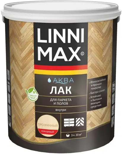 Linnimax лак алкидно-уретановый для паркета и полов (750 мл) глянцевый