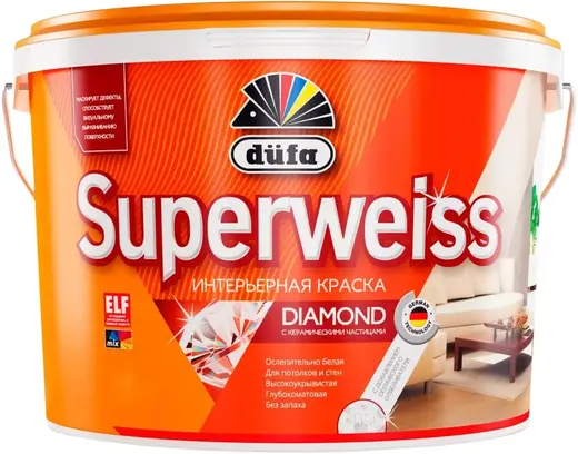 Dufa Superweiss RD 4 краска водно-дисперсионная для внутренних работ (9 л) белая