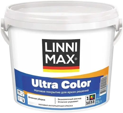 Linnimax Ultra Color краска водно-дисперсионная для внутренних работ (2.5 л)