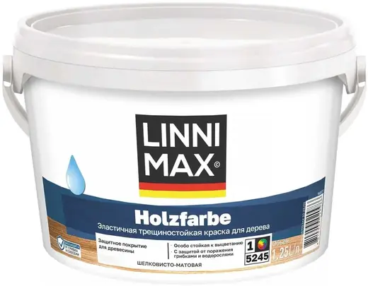 Linnimax Holzfarbe краска водно-дисперсионная для внутренних и наружных работ (1.25 л)