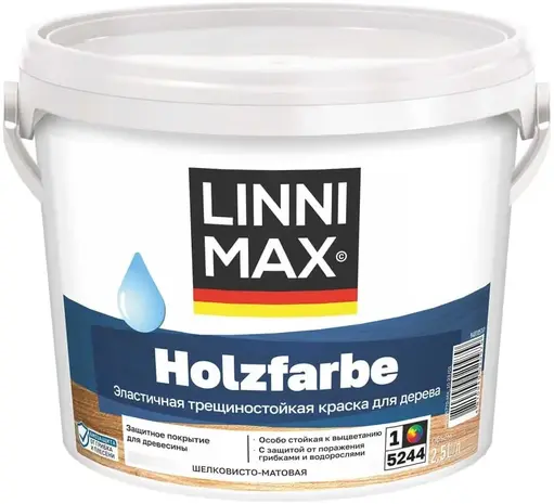 Caparol Linnimax Holzfarbe краска водно-дисперсионная для внутренних и наружных работ (2.5 л) белая