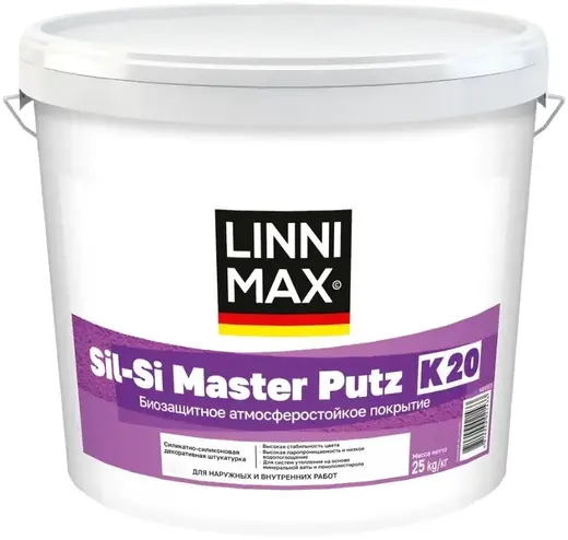 Linnimax Sil-Si Master Putz штукатурка декоративная силикатно-силиконовая (25 кг) K15 (база 1)