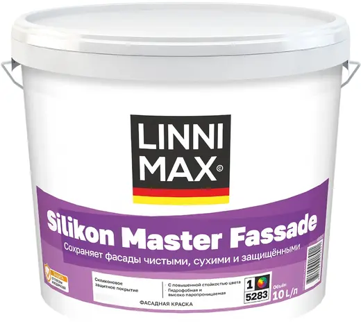 Linnimax Silikon Master Fassade краска силиконовая для наружных работ (10 л)