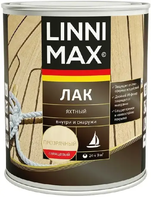 Alpina Linnimax лак яхтный (2.5 л) глянцевый