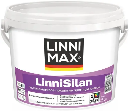 Linnimax Linnisilan краска интерьерная глубокоматовая (2.5 л)
