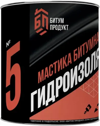 Битум Продукт №5 мастика битумная гидроизоляционная (2 кг)