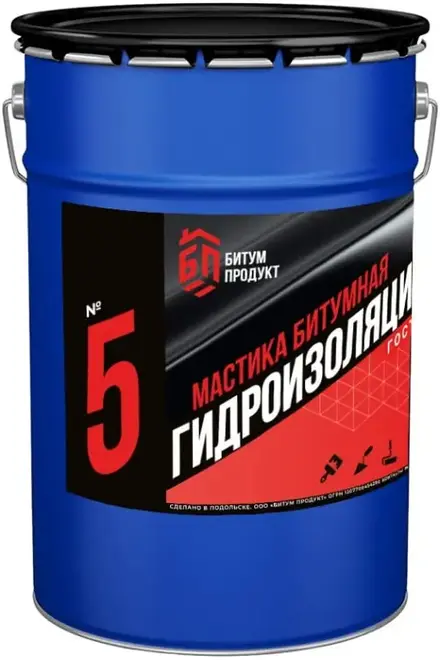 Битум Продукт №5 мастика битумная гидроизоляционная (5 кг)