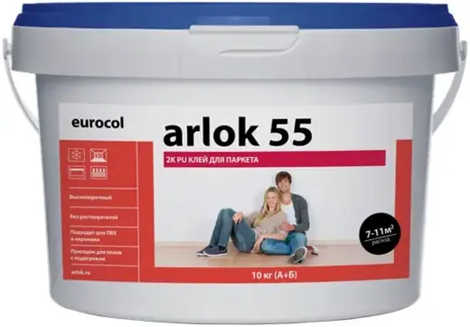 Forbo Eurocol Arlok 55 2-К PU 2-комп полиуретановый клей для паркета (10 кг)