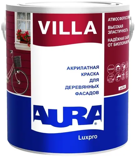 Aura Luxpro Villa краска для деревянных фасадов акрилатная (900 мл) бесцветная