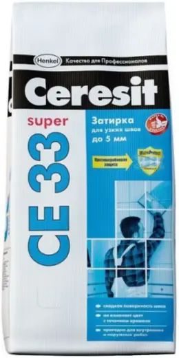 Ceresit CE 33 Super затирка для узких швов (5 кг) белая