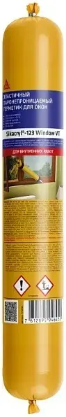 Sika Sikacryl-123 Window VT эластичный пароизоляционный герметик для окон (600 мл) темно-коричневый