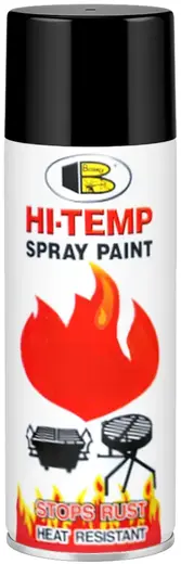 Bosny Hi Temp Spray Paint жаростойкая спрей-краска (520 мл) черная Flat Black