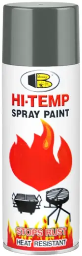 Bosny Hi Temp Spray Paint жаростойкая спрей-краска (520 мл) серебряный металлик Silver Metallik