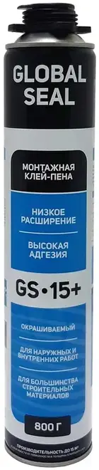 Global Seal GS15 клей-пена монтажная (800 г)