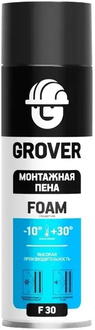 монтажная пена "grover f30 всесезон" 0,5 л (rur)