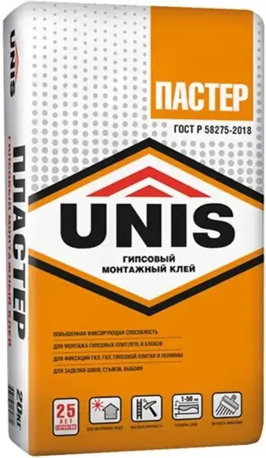Юнис Пластер монтажно-ремонтная смесь (20 кг)