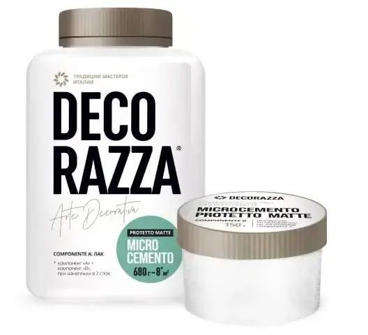 Decorazza Arte Decorativa Microcemento Protetto Matte защитный матовый лак (830 г (680 г + 150 г) матовый