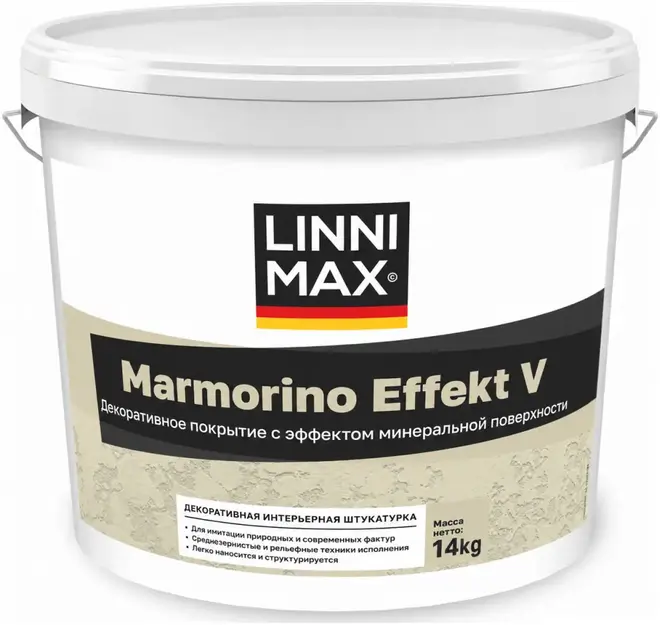Alpina Linnimax Marmorino Effect V штукатурка декоративная интерьерная (14 кг)