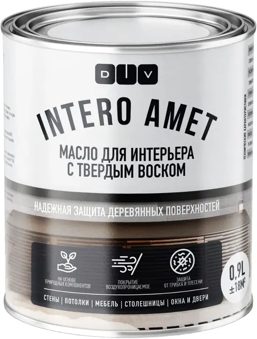 DIV Intero Amet масло для интерьера с твердым воском (900 мл) серый BL-0056