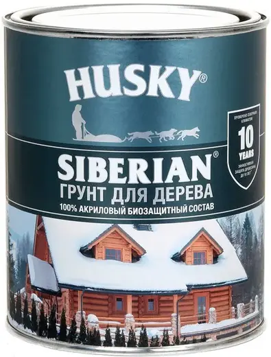 Хаски Siberian акриловый биозащитный грунт для дерева (900 мл)