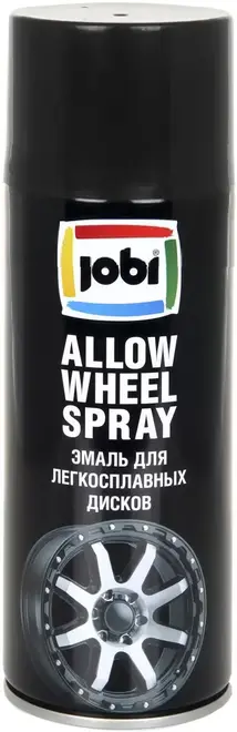 Jobi эмаль аэрозольная для легкосплавных дисков (520 мл) черная