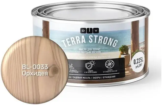 DIV Terra Strong масло для террас с твердым воском (900 мл бриз BL-0041) Россия