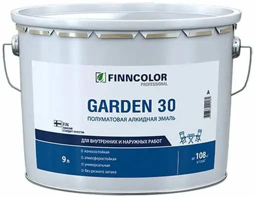 Finncolor Garden Aqua эмаль акриловая полуматовая для внутренних работ (900 мл) бесцветная