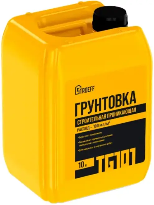 Старатели Stroeff TG101 грунтовка строительная проникающая (10 л) бесцветная