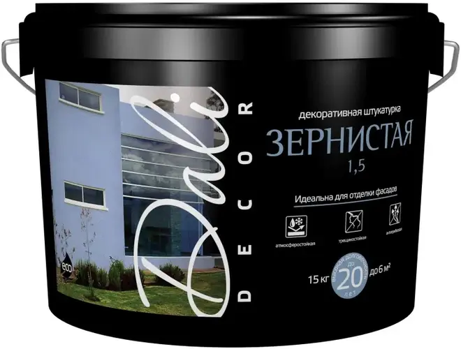 Dali Decor Зернистая 1,5 декоративная штукатурка (15 кг)