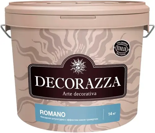 Decorazza Romano фасадная штукатурка с эффектом камня травертин (14 кг)